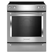 KitchenAid 30 Inch Wide 7.1 Cu. Ft. Slide-In Electric Range with Baking Drawer Stainless Steel