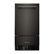 KitchenAid 18 Inch Wide 35 Lbs. Capacity Free Standing, Built-In Ice Maker with Max Ice and Self-Cleaning Cycle Black Ore