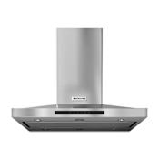 KitchenAid 600 CFM 36 Inch Wide Stainless Steel Island Range Hood with Built-In Blower and Electronic Controls Stainless Steel