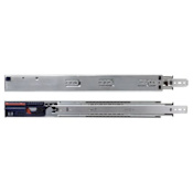 Knape and Vogt 8655FM Series 22 Inch Over Travel Side Mount Ball Bearing Drawer Slide with 140 lbs. Weight Capacity - Set of 2 Zinc