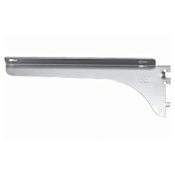 Knape and Vogt 83 Series 12 Inch Long Heavy Duty Flange Shelf Bracket with 460 lbs Weight Capacity for Double Slot Standards Anochrome