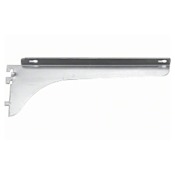 Knape and Vogt 83 Series 20 Inch Long Heavy Duty Right Flange Shelf Bracket with 460 lbs Weight Capacity for Double Slot Standards Anochrome