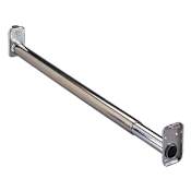 Knape and Vogt 18 Inch to 30 Inch Wall Mounted Adjustable Closet Rod Zinc
