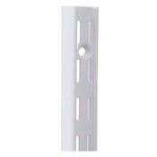 Knape and Vogt 82 Series 63 Inch Long Double Slotted Track Shelf Standard White