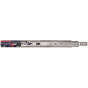 Knape and Vogt 8450FM Series 18 Inch Full Extension Side Mount Ball Bearing Drawer Slide with 100 Lbs. Weight Capacity, Soft Close - Pair Anochrome