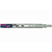 Knape and Vogt 8455FM Series 18 Inch Over Travel Side Mount Ball Bearing Drawer Slide with 90 Lbs. Weight Capacity, Soft Close - Pair Anochrome