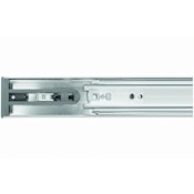 Knape and Vogt GSlide 18 Inch Full Extension Side Mount Ball Bearing Drawer Slide with 100 Lbs. Weight Capacity and Push to Open - 1 Pair Zinc