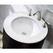 Kohler Artist Editions 21" Self Rimming Bathroom Sink with Water Rhythm Beasts Design and 10" Centers Earthen White