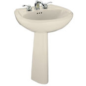 Kohler Fixture Pedestal Sink Vitreous China from the Chablis series Almond