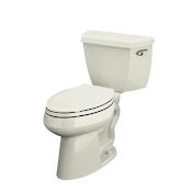 Kohler Highline 1.6 GPF Two-Piece Elongated Comfort Height Toilet with Right Hand Trip Lever - Less Seat Biscuit