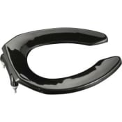 Kohler Lustra Elongated Open-Front Toilet Seat with Check Hinge Black