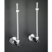 Kohler Pair 1/2" NPT Angle Supply with Annealed Vertical Tube and Loose-Key Stop Polished Chrome