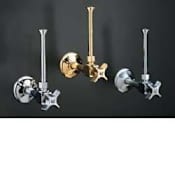 Kohler 1/2" NPT Angle Supply With Stop, Cross Handle, And Annealed Vertical Tube Brushed Nickel