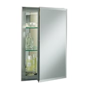 Kohler 16" x 20" Single Door Reversible Hinge Frameless Mirrored Medicine Cabinet Silver Aluminum