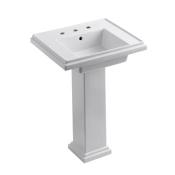 Kohler Tresham 24" Pedestal Bathroom Sink with 4" Centers and Pedestal Base White