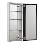 Kohler Catalan 15" x 36" Single Door Medicine Cabinet with 170 Degree Hinge and Triple Mirror Design Satin Anodized Aluminum