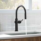 Kohler Crue 1.5 GPM Single Hole Pull Down Kitchen Faucet - Includes Escutcheon Matte Black