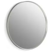 Kohler Essential 22" Diameter Transitional Circular Metal Framed Bathroom Wall Mirror Brushed Nickel