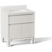 Kohler Solive 30" Free Standing Single Basin Vanity Set with Cabinet and Quartz Vanity Top Gossamer White