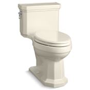 Kohler Kathryn 1.28 GPF One-Piece Elongated Comfort Height Toilet with AquaPiston Technology - Seat Included Almond