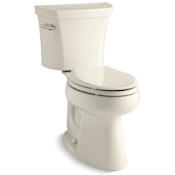 Kohler Highline 1.28 GPF Two-Piece Comfort Height Elongated Toilet - Less Seat Almond