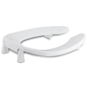 Kohler Lustra Elongated Open-Front Toilet Seat with Anti-Microbial Agent and 1" Bumpers White