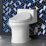 Kohler San Souci 1-Piece 1.28 GPF Elongated Toilet with PureWash E750 Elongated Bidet Toilet Seat with Digital Remote Control White