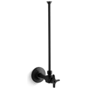 Kohler 3/8" NPT Angle Supply with Stop and Annealed Vertical Tube Brushed Black