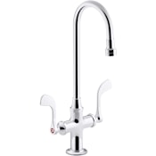 Kohler Triton Bowe 1.0 GPM Single Hole Bathroom Faucet with Vandal Resistant Aerator and Wristblade Handles Polished Chrome