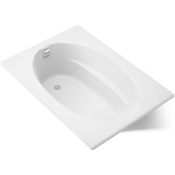 Kohler Windward Collection 60" Drop In Soaking Bath Tub with Reversible Drain White