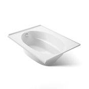 Kohler Windward Collection 60" Three Wall Alcove Soaking Bath Tub with Left Hand Drain White
