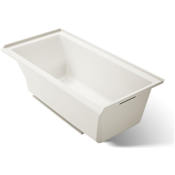 Kohler Underscore 60" Soaking Tub with Right Drain and Integral Tile Flange Biscuit