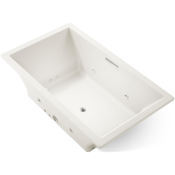 Kohler Underscore Rectangle 72" Drop In Acrylic Air / Whirlpool Tub with Center Drain and Overflow Biscuit