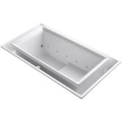 Kohler Sok Collection 75" Undermount or Drop In Effervescence Bath Tub with Left Side Drain White