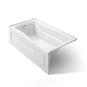 Kohler Mariposa Collection 66" Three Wall Alcove Soaking Bath Tub with Left Hand Drain White