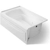 Kohler Mariposa Collection 60" Three Wall Alcove Jetted Whirlpool Bath Tub with Right Side Drain White