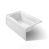 Kohler Mariposa Collection 60" Three Wall Alcove Soaking Bath Tub with Left Hand Drain, Apron, Tile Flange and Textured Bottom White