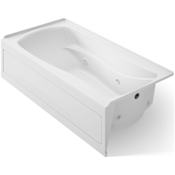 Kohler Mariposa Collection 72" Three Wall Alcove Jetted Whirlpool Bath Tub with Right Side Drain White
