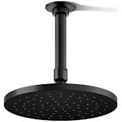 Kohler Contemporary Round 8" Single Function 1.75 GPM Rainhead with MasterClean Sprayface and Katalyst Air-Induction Technology Matte Black