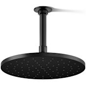 Kohler Contemporary Round 10" Single Function 1.75 GPM Rainhead with MasterClean Sprayface and Katalyst Air-Induction Technology Matte Black