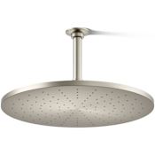 Kohler Contemporary Round 14" Single Function 2.5 GPM Rainhead with MasterClean Sprayface and Katalyst Air-Induction Technology Brushed Nickel
