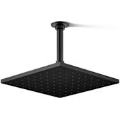 Kohler Radiant Contemporary Square 10" Single Function 1.75 GPM Rainhead with MasterClean Sprayface and Katalyst Air-Induction Technology Matte Black