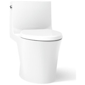 Kohler Veil 0.8/1.28 GPF Dual Flush One Piece Elongated Toilet with Left Hand Lever - Requires Bidet Seat Not Included White