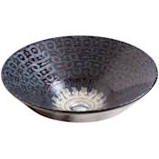 Kohler Artist Editions Serpentine Bronze Design on Conical Bell 6-3/8" x 16-1/4" Vessel Bathroom Sink Sandbar