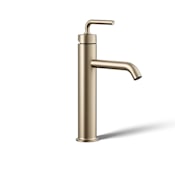 Kohler Purist 1.2 GPM Single Hole Bathroom Faucet with Pop-Up Drain Assembly Brushed Bronze