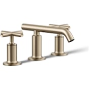 Kohler Purist 1.2 GPM Widespread Bathroom Faucet with Pop-Up Drain Assembly Brushed Bronze