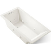 Kohler Underscore 66" Drop In, Undermount Acrylic Experience Tub with Left, Reversible, Right Drain and Overflow Biscuit