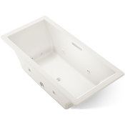 Kohler Underscore 72" Drop In, Undermount Acrylic Experience Tub with Center Drain and Overflow Biscuit