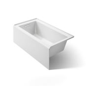 Kohler Underscore 60" Soaking Bathtub for Three Wall Alcove Installation with Left Drain and 68 Gallon Water Capacity White