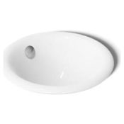 Kohler Iron Plains 12" Cast Iron Drop-In or Undermount Bathroom Sink with Overflow White